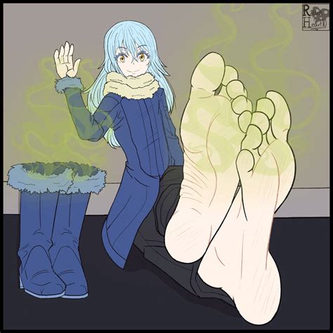 Rimuru enjoys Chloe's feet and socks by Likuru09 on DeviantArt